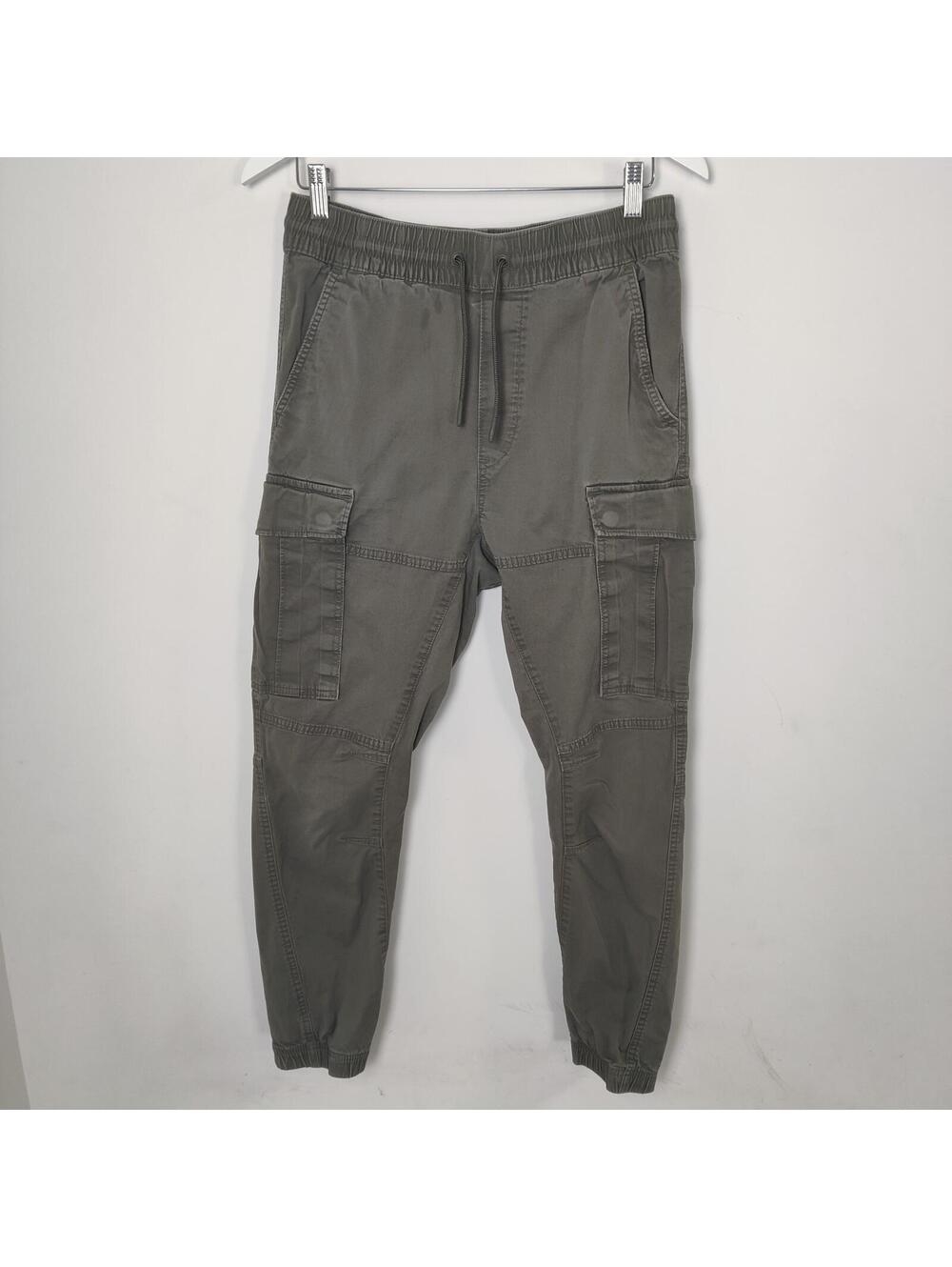 H&M Slim Fit Green Cargo Jogger Pants Men’s Small Cotton Blend